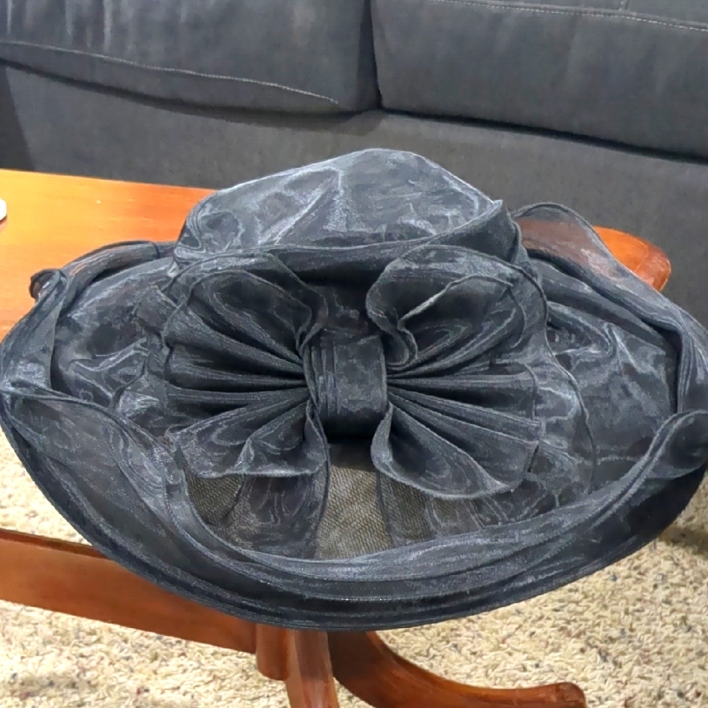 Elegant Black Women's Hat Church Hat Derby Hat